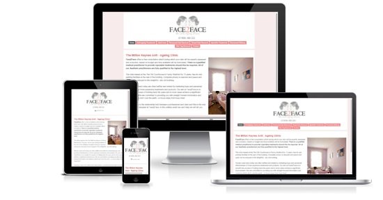 Face2Make Milton Keynes Website showing responsive design on multiple devices